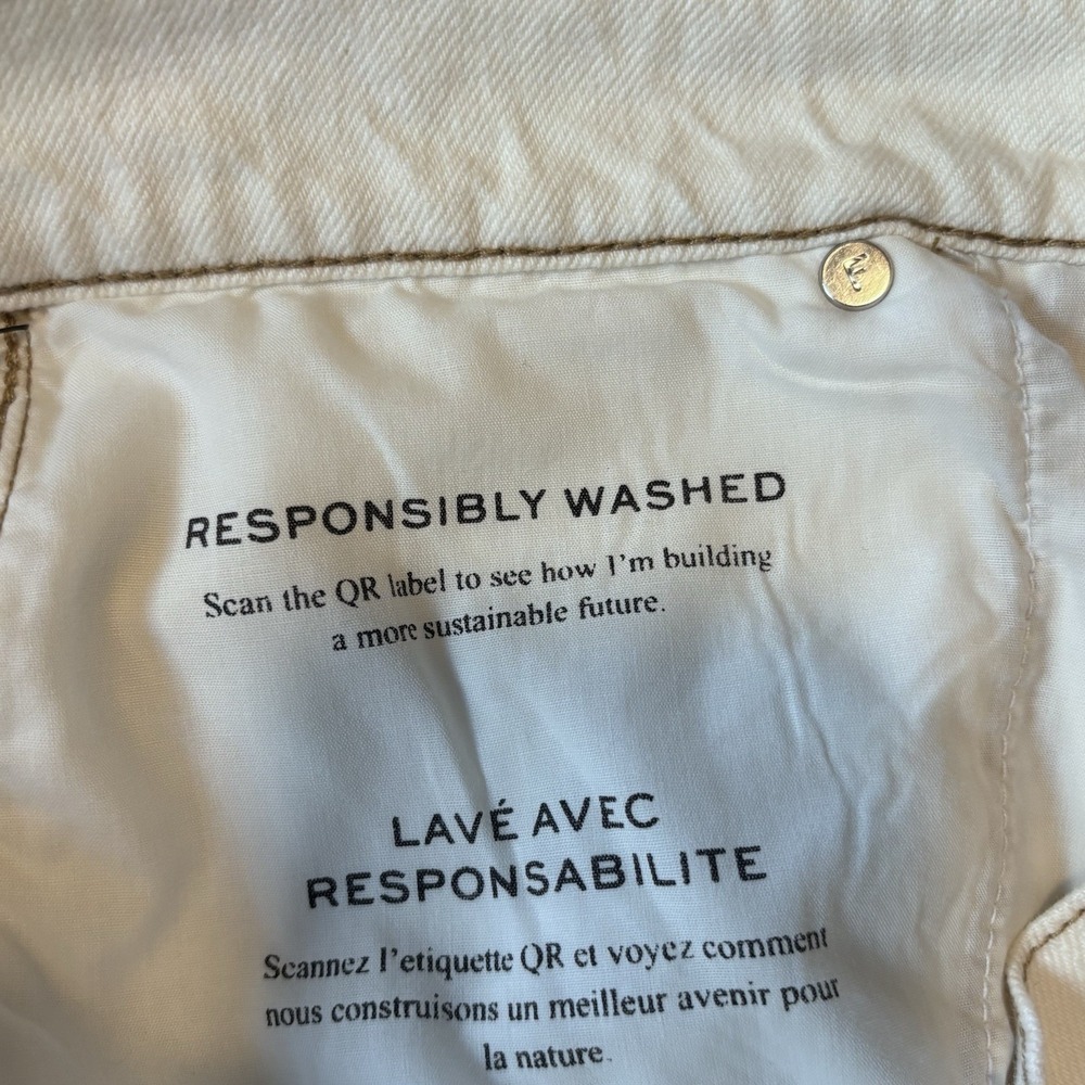 Frame Le Slouch Women's Ivory Cargo Jeans Size 28 - Picture 16 of 16